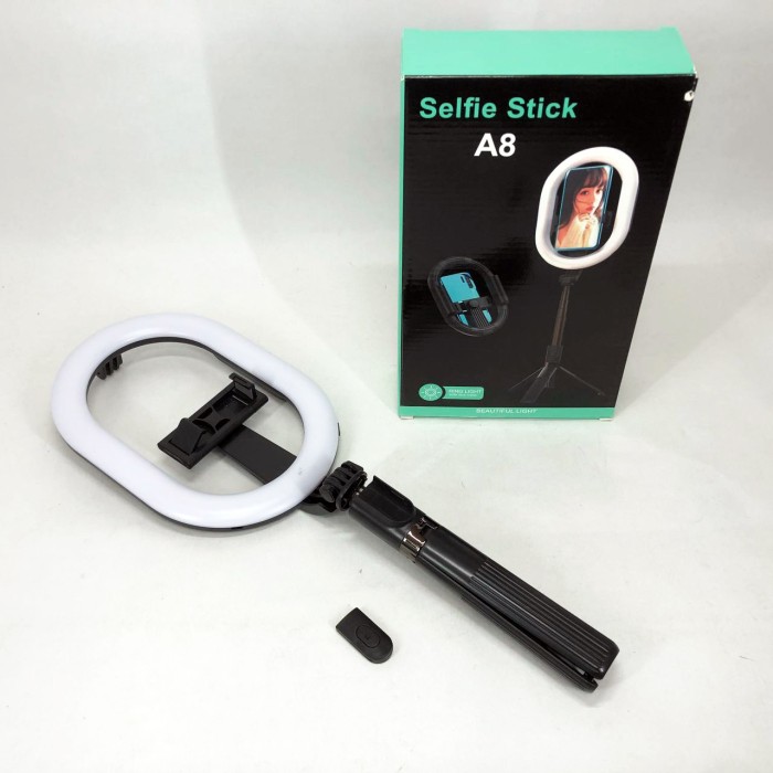 Професійна кільцева лампа для рівномірного освітлення Selfie Stick A8, Накамерне світло для фотографа BF-90