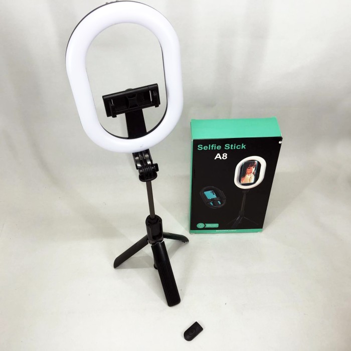 Професійна кільцева лампа для рівномірного освітлення Selfie Stick A8, Накамерне світло для фотографа BF-90