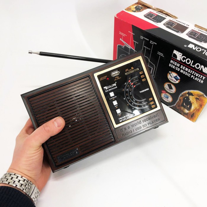 Fm акумуляторний радіоприймач в ретро стилі GOLON RX-9933UAR, Радіо з вбудованим MP3-плеєром MG-26
