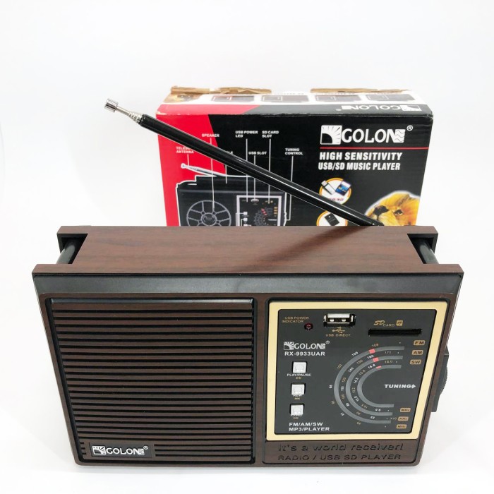 Fm акумуляторний радіоприймач в ретро стилі GOLON RX-9933UAR, Радіо з вбудованим MP3-плеєром MG-26