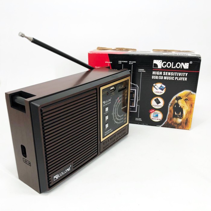 Fm акумуляторний радіоприймач в ретро стилі GOLON RX-9933UAR, Радіо з вбудованим MP3-плеєром MG-26