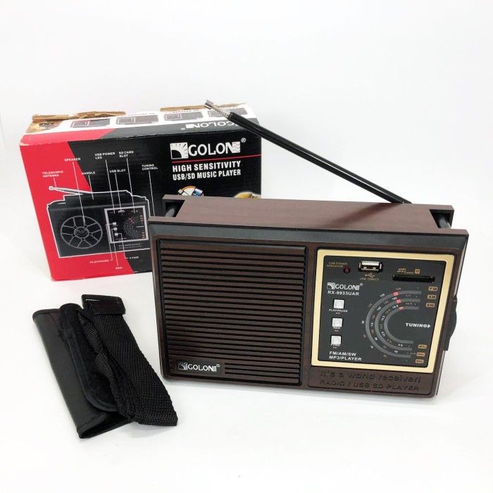 Fm акумуляторний радіоприймач в ретро стилі GOLON RX-9933UAR, Радіо з вбудованим MP3-плеєром MG-26