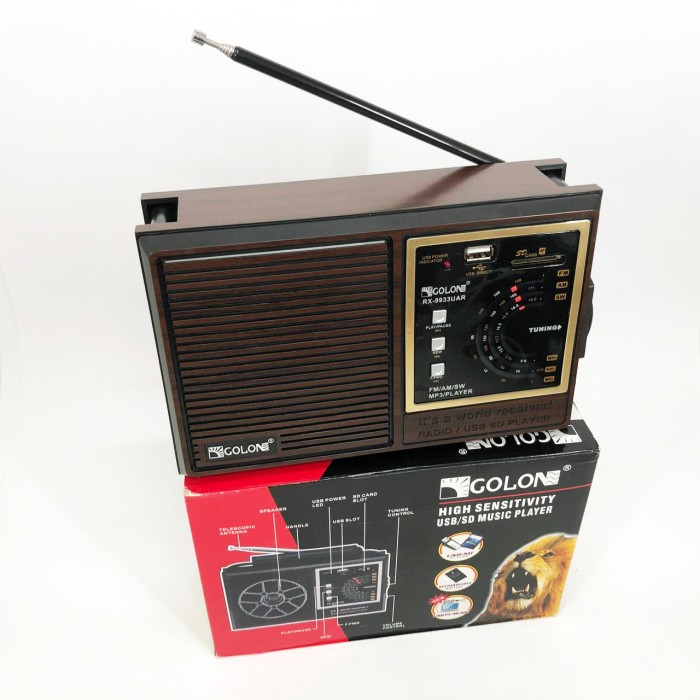 Fm акумуляторний радіоприймач в ретро стилі GOLON RX-9933UAR, Радіо з вбудованим MP3-плеєром MG-26