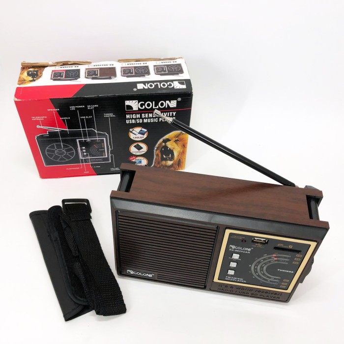 Класичний радіоприймач з антеною і ручкою GOLON Портативний радіоприймач SO-29