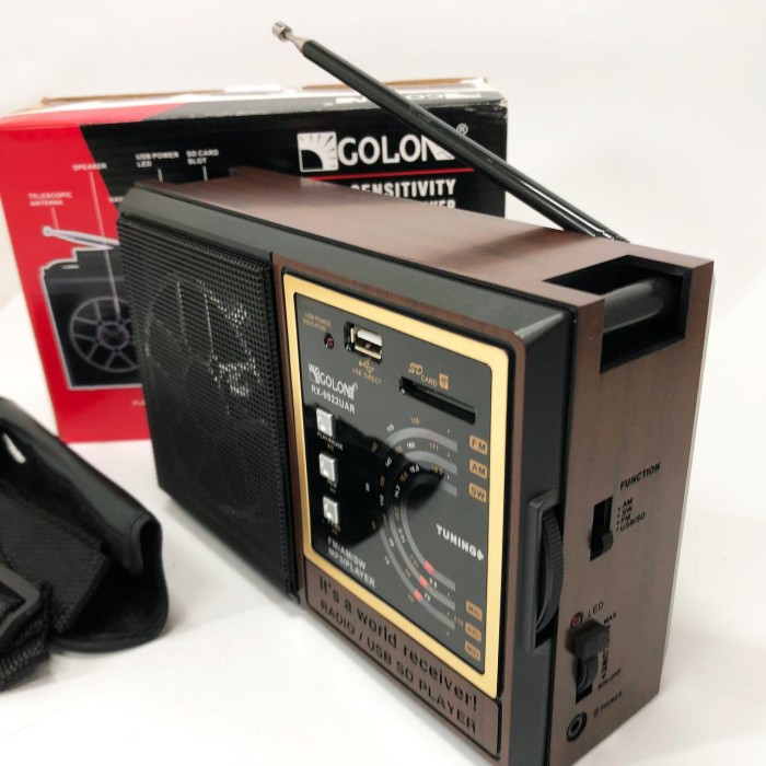 Потужний радіоприймач GOLON RX-9922UAR, Фм радіо з mp3 програвачем, EA-952 Сповіщувачі радіохвильові