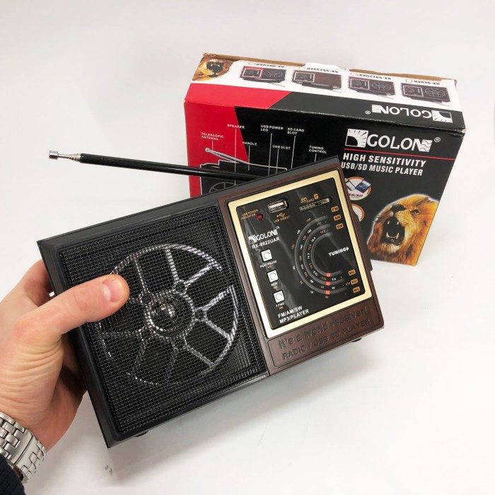 Радіоприймач з гарною якістю прийому GOLON, Радіо з флешкою am радіоприймач, Приймач фм радіо RS-58