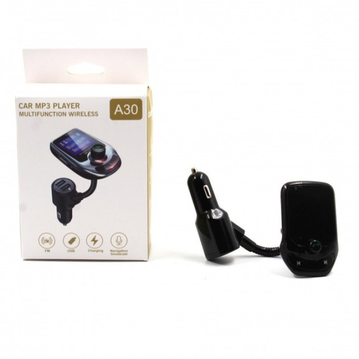 Модулятор музики в машину A30 Bluetooth, Fm блютуз трансмітер, Mp3 bluetooth usb MI-287 fm модуль