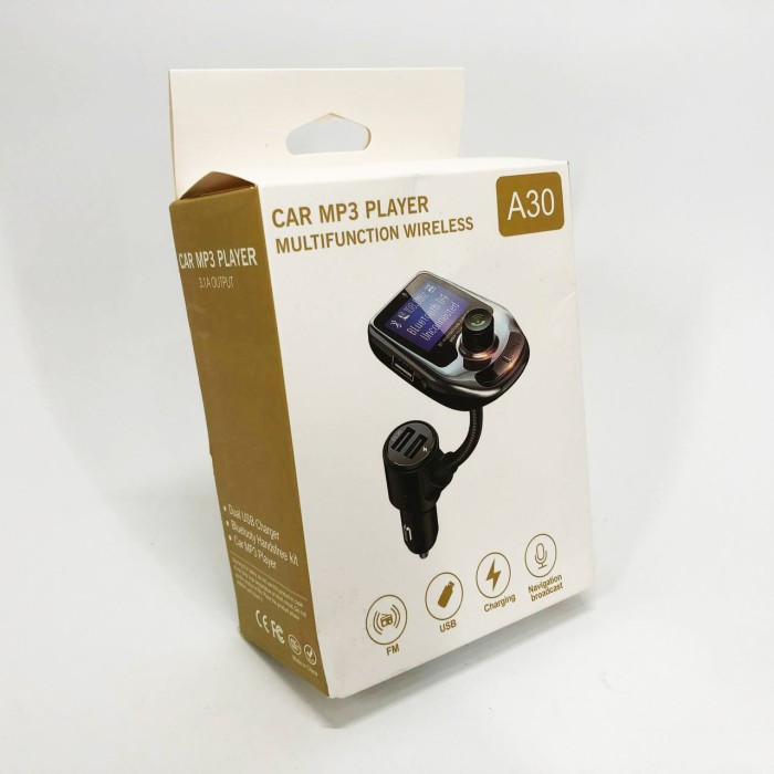 Модулятор музики в машину A30 Bluetooth, Fm блютуз трансмітер, Mp3 bluetooth usb MI-287 fm модуль