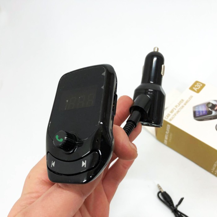 Модулятор музики в машину A30 Bluetooth, Fm блютуз трансмітер, Mp3 bluetooth usb MI-287 fm модуль