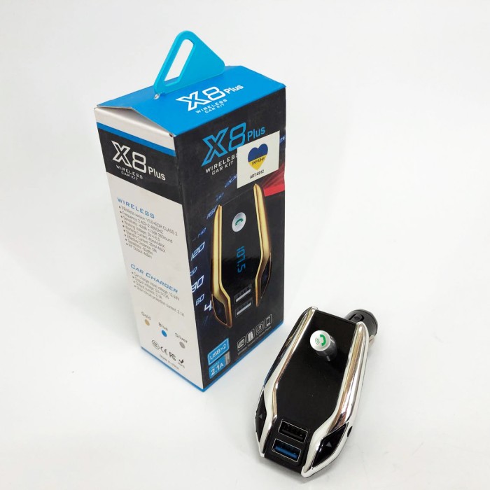 Bluetooth FM модулятор для автомобіля X8 plus, Модулятор трансмітер bluetooth, Кращий fm трансмітер WK-17