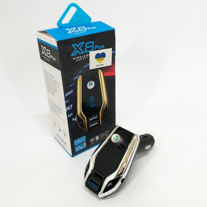 Bluetooth FM модулятор для автомобіля X8 plus, Модулятор трансмітер bluetooth, Кращий fm трансмітер WK-17