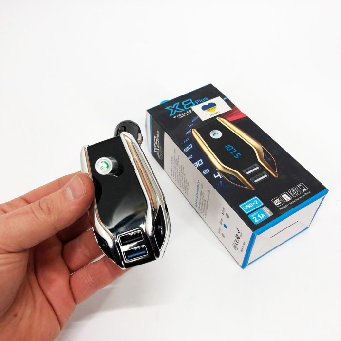 FM-передавач для музики в автомобіль X8 plus, Bluetooth FM-трансмітер для JF-170 автомобільної аудіосистеми