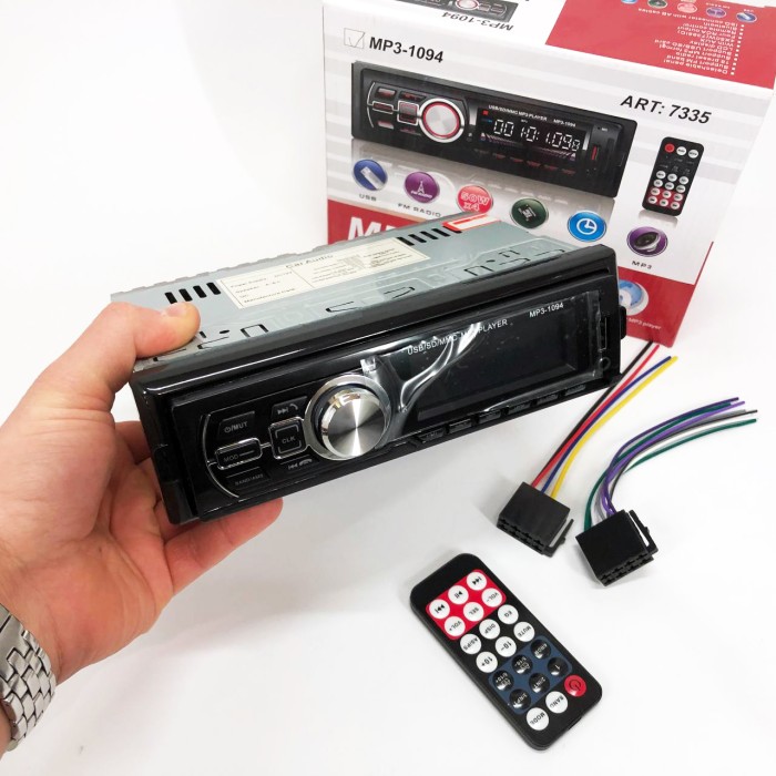 Автомагнітофон 1 din MP3 1094, Мультимедійні системи для авто, Автомобільні магнітоли 1din HK-33