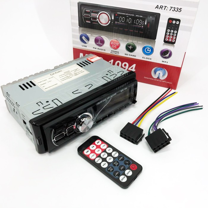 Автомагнітофон 1 din MP3 1094, Мультимедійні системи для авто, Автомобільні магнітоли 1din HK-33