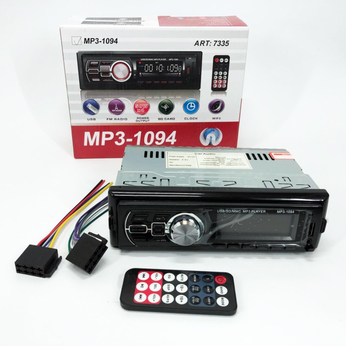 Автомагнітофон 1 din MP3 1094, Мультимедійні системи для авто, Автомобільні магнітоли 1din HK-33