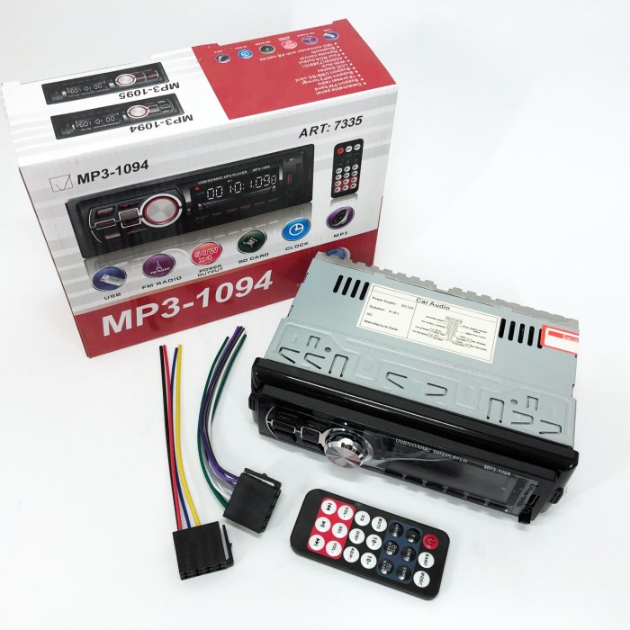 Автомагнітофон 1 din MP3 1094, Мультимедійні системи для авто, Автомобільні магнітоли 1din HK-33