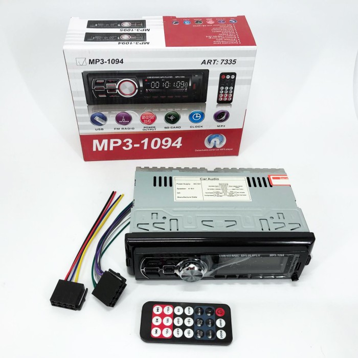 Автомагнітола зі знімною панеллю MP3 1094 з Bluetooth та пультом / Магнітола в машину / Автомобільна