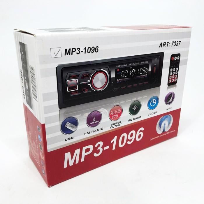 Автомагнітофон для авто MP3-1096 BT ISO, Мультимедіа для автомобіля, Пристрій MD-400 для магнітоли