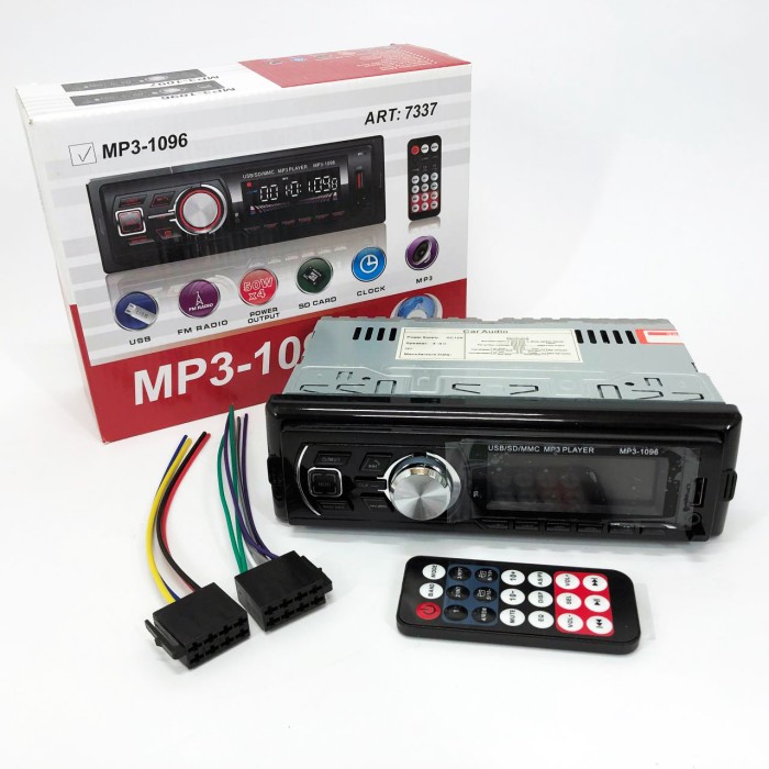 Автомагнітола MP3-1096 BT ISO зі знімною панеллю 4х50W, Магнітофон для машини авто автомобіля