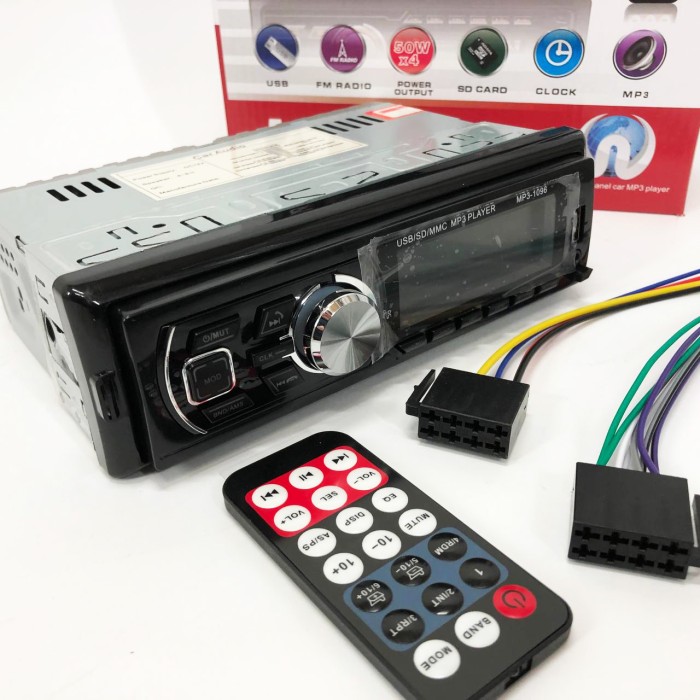 Автомагнітола MP3-1096 BT ISO зі знімною панеллю 4х50W, Магнітофон для машини авто автомобіля