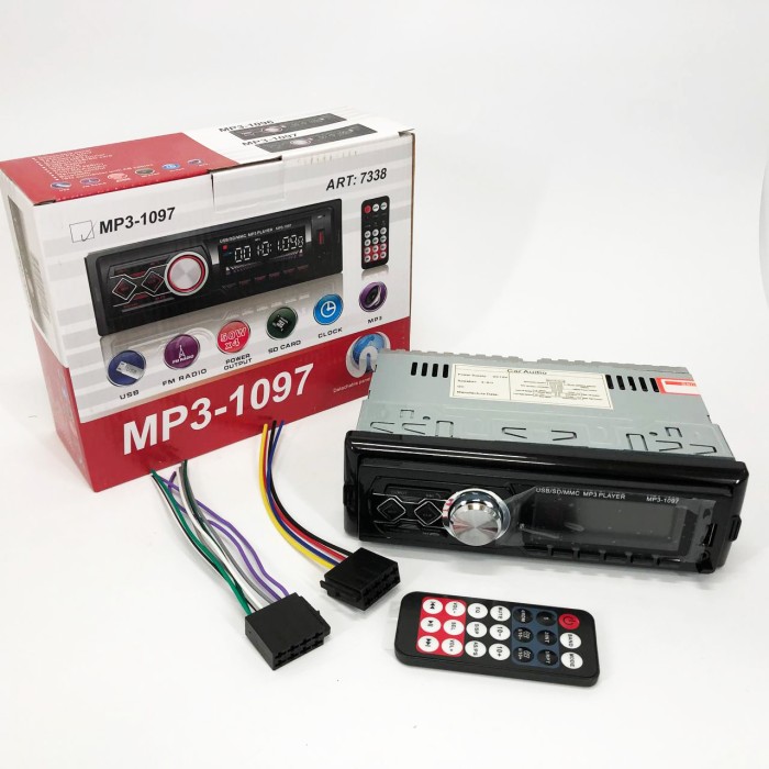 Автомобільна мультимедійна станція MP3-1097 BT ISO, Магнітола сенсорна, Автомагнітола 1 NK-597 din знімна
