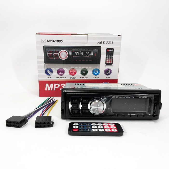 Автомагнітола MP3 1095/7336 BT ISO зі знімною панеллю 1DIN 4х50Вт, Автомагнітола стерео звук