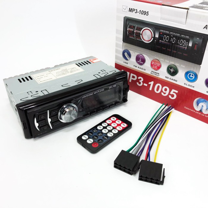 Автомагнітола MP3 1095/7336 BT ISO зі знімною панеллю 1DIN 4х50Вт, Автомагнітола стерео звук