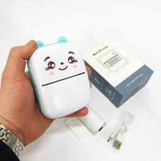 Портативний мініпринтер Mini printer з Bluetooth для термодруку без чорнила зі смартфона. RO-295 Колір: блакитний