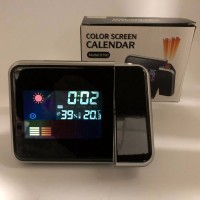 Настільний годинник з великими цифрами DS-8190, Годинник з функцією вологості LED настільний YV-75