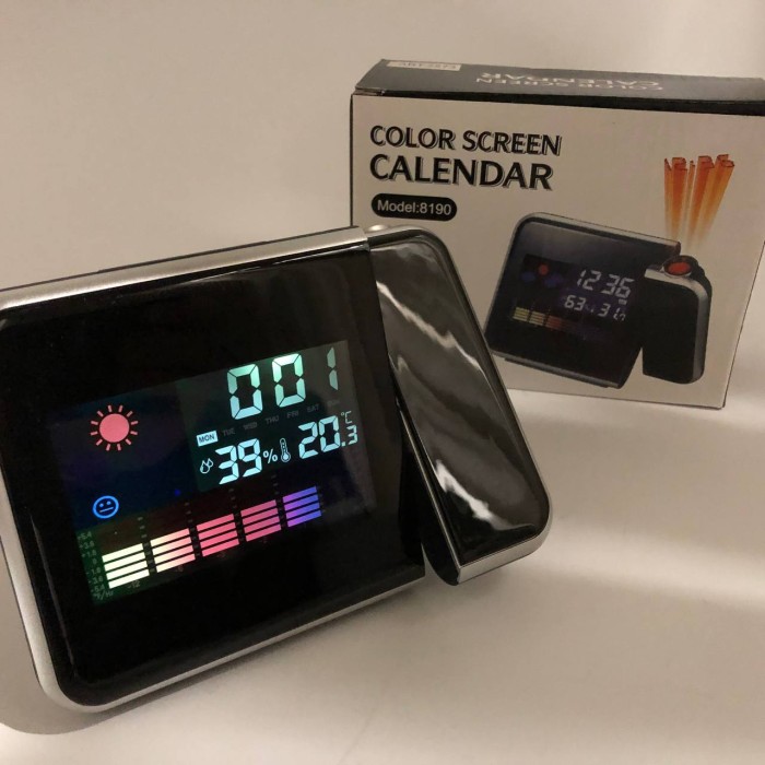 Настільний годинник з відображенням температури і вологості DS-8190 2573, Маленький настільний годинник UD-93