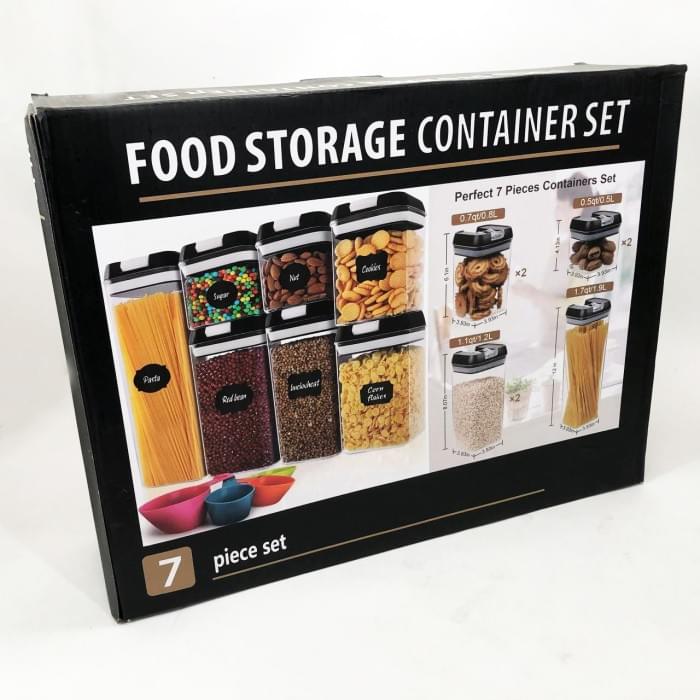 Набір контейнерів для їжі FOOD Storage Container Set на клямках із ущільнювачем із JC-641 7 предметів
