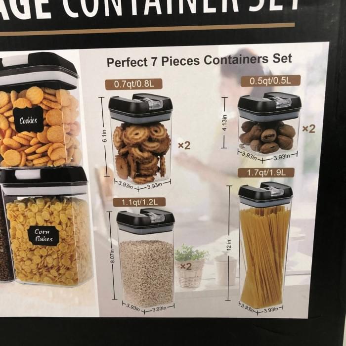 Набір контейнерів для їжі FOOD Storage Container Set на клямках із ущільнювачем із JC-641 7 предметів