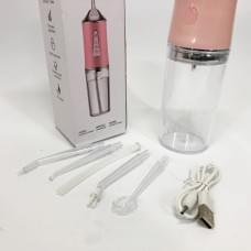 Іригатор для чищення зубів та порожнини рота Oral Irrigator з акумулятором та змінними насадками. OS-286 Колір: рожевий