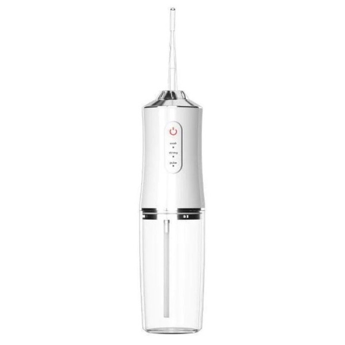 Іригатор для чищення зубів та порожнини рота Oral Irrigator з акумулятором та змінними насадками. Колір: білий CH-57