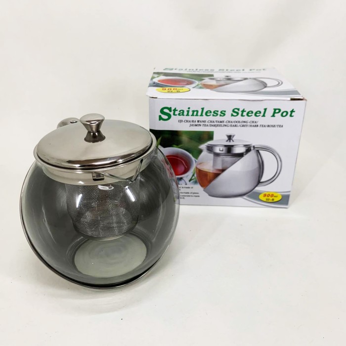 Чайник для заварювання скляний якісний на кухню UNIQUE UN-1163 0, 90 л, Заварний скляний чайник SU-51