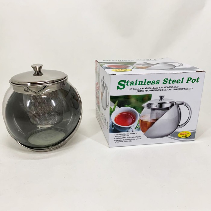 Чайник для заварювання скляний якісний на кухню UNIQUE UN-1163 0, 90 л, Заварний скляний чайник SU-51