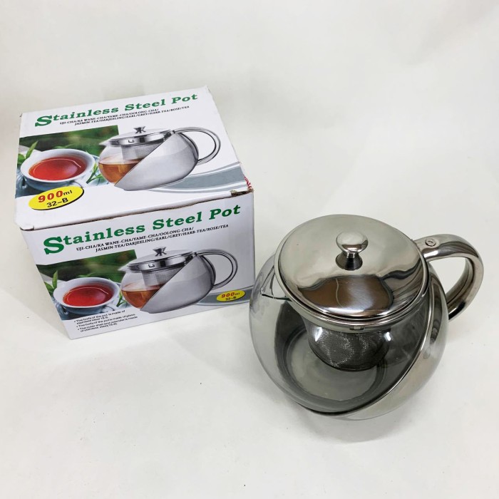 Чайник для заварювання скляний якісний на кухню UNIQUE UN-1163 0, 90 л, Заварний скляний чайник SU-51