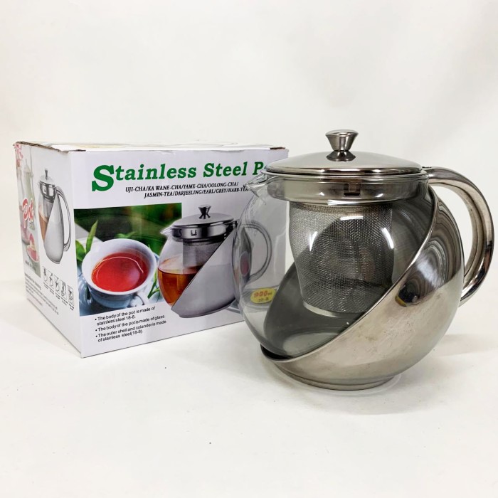 Чайник для заварювання скляний якісний на кухню UNIQUE UN-1163 0, 90 л, Заварний скляний чайник SU-51