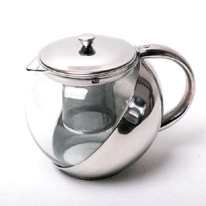 Стильний скляний заварний чайник UNIQUE, Скляний заварний чайник для чаю чайники, Чайник-заварник GV-60