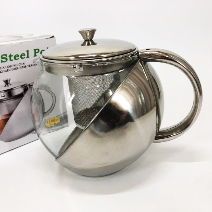 Стильний скляний заварний чайник UNIQUE, Скляний заварний чайник для чаю чайники, Чайник-заварник GV-60