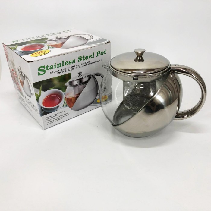 Стильний скляний заварний чайник UNIQUE, Скляний заварний чайник для чаю чайники, Чайник-заварник GV-60