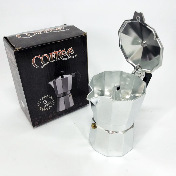 Гейзерна кавоварка 3 чашки, Практична кавоварка, Гейзер 3 чашки Гейзерна гарної якості LQ-24