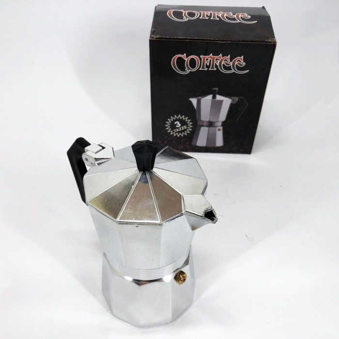 Гейзерна кавоварка 3 чашки, Практична кавоварка, Гейзер 3 чашки Гейзерна гарної якості LQ-24