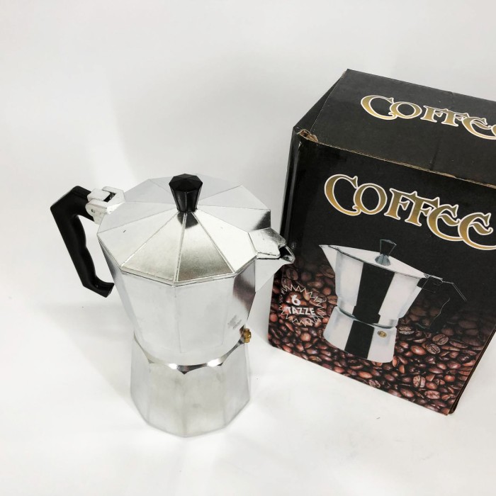 Практична кавоварка UNIQUE, Гейзерна турка для кави, Гейзерна кавоварка сталь, Гейзер 4 чашок HD-18