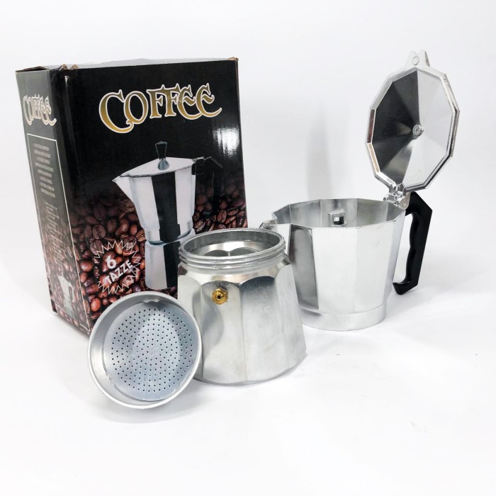 Практична кавоварка UNIQUE, Гейзерна турка для кави, Гейзерна кавоварка сталь, Гейзер 4 чашок HD-18