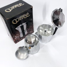 Практична кавоварка UNIQUE, Гейзерна турка для кави, Гейзерна кавоварка сталь, Гейзер 4 чашок HD-18