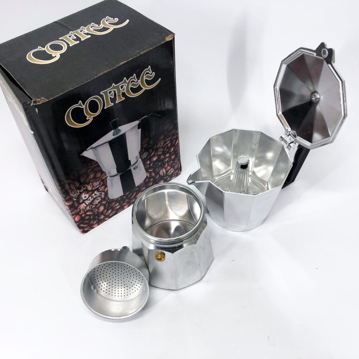 Практична кавоварка UNIQUE, Гейзерна турка для кави, Гейзерна кавоварка сталь, Гейзер 4 чашок HD-18