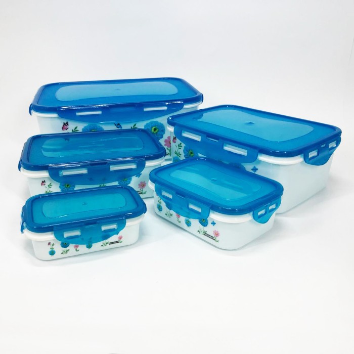 Набір контейнерів UNIQUE UN-1514 5шт. Колір: блакитний LA-20