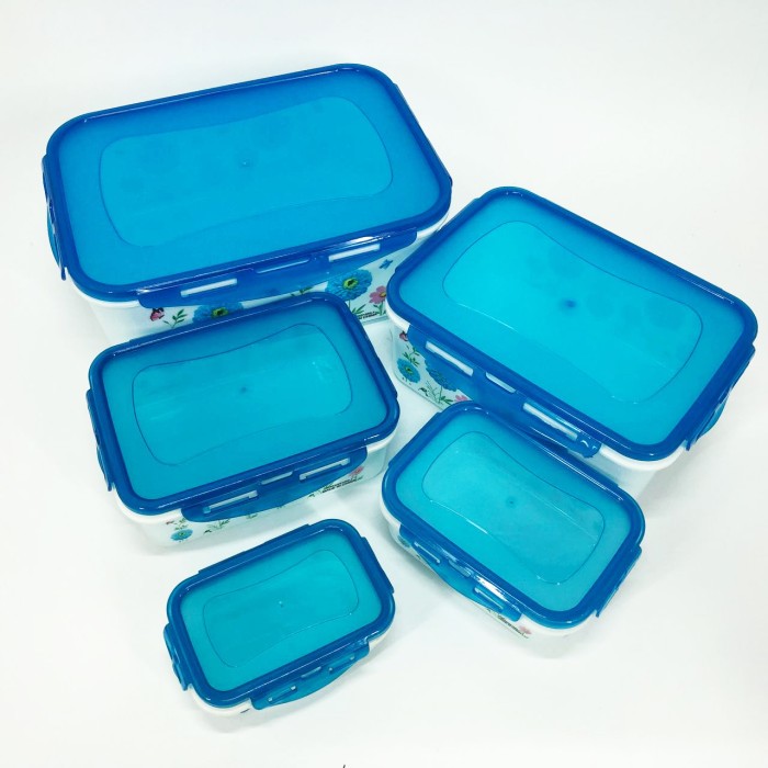 Набір контейнерів UNIQUE UN-1514 5шт. Колір: блакитний TL-53