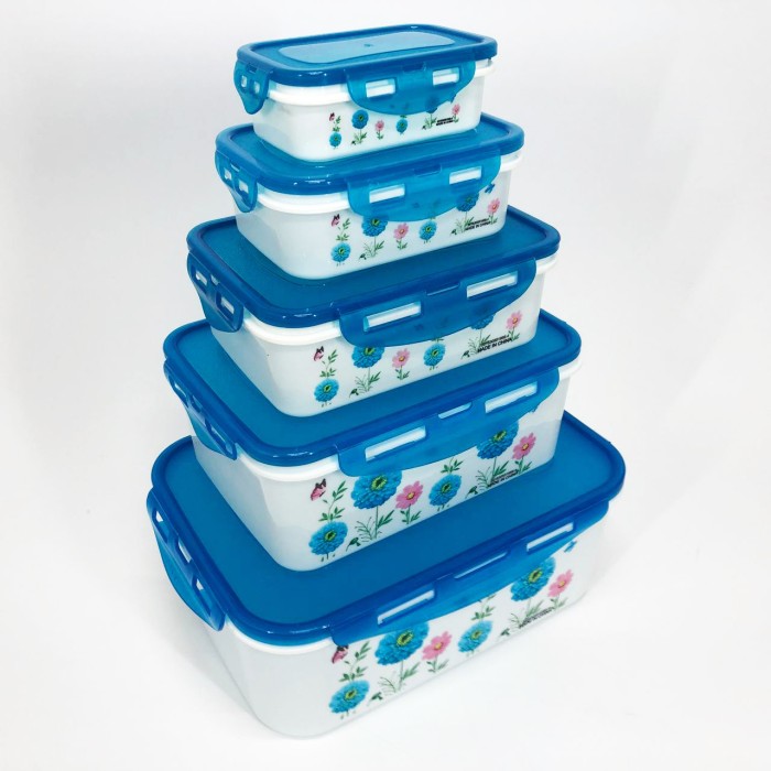 Набір контейнерів UNIQUE UN-1514 5шт. Колір: блакитний TL-53